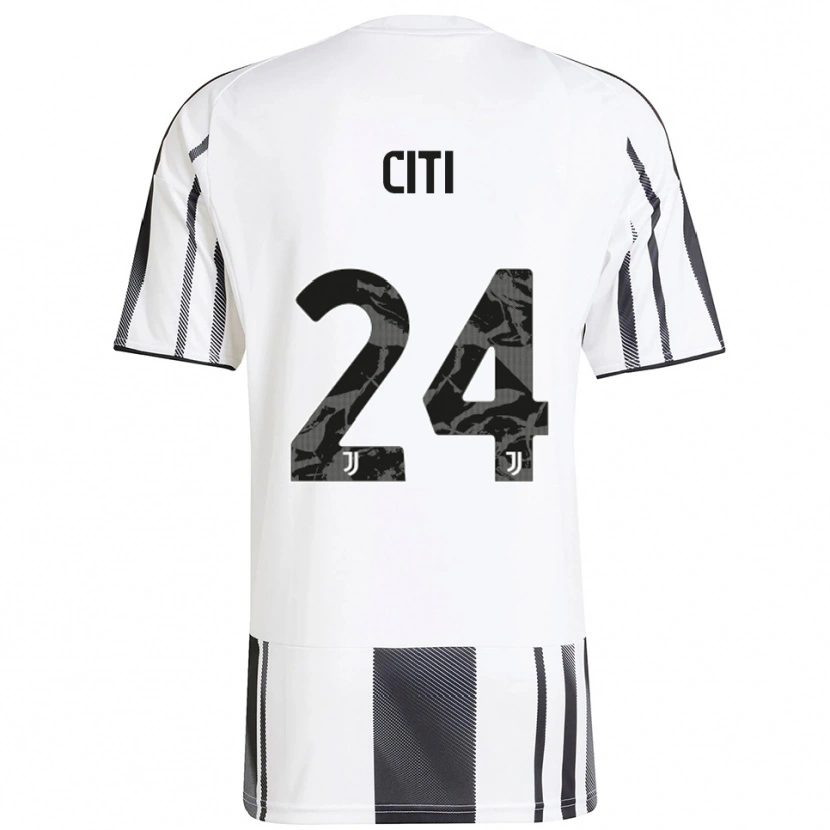 Danxen Uomo Maglia Alessandro Citi #24 Bianco Nero Kit Gara Home 2025/26 Maglietta