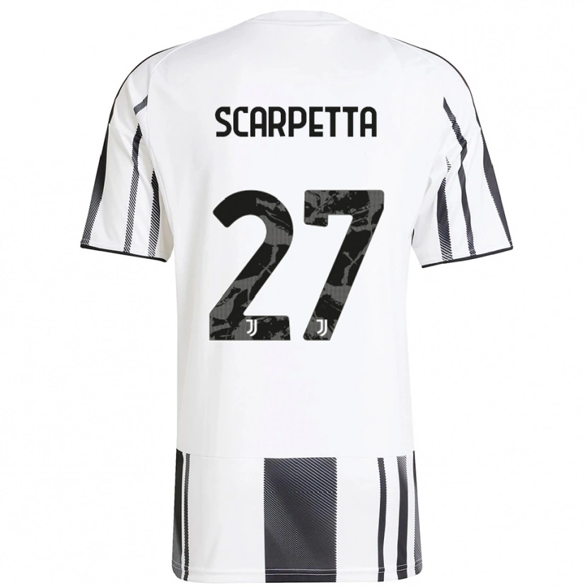 Danxen Uomo Maglia Jacopo Scarpetta #27 Bianco Nero Kit Gara Home 2025/26 Maglietta