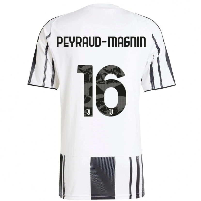 Danxen Uomo Maglia Pauline Camille Peyraud-Magnin #16 Bianco Nero Kit Gara Home 2025/26 Maglietta