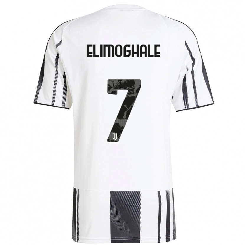 Danxen Uomo Maglia Destiny Elimoghale #7 Bianco Nero Kit Gara Home 2025/26 Maglietta