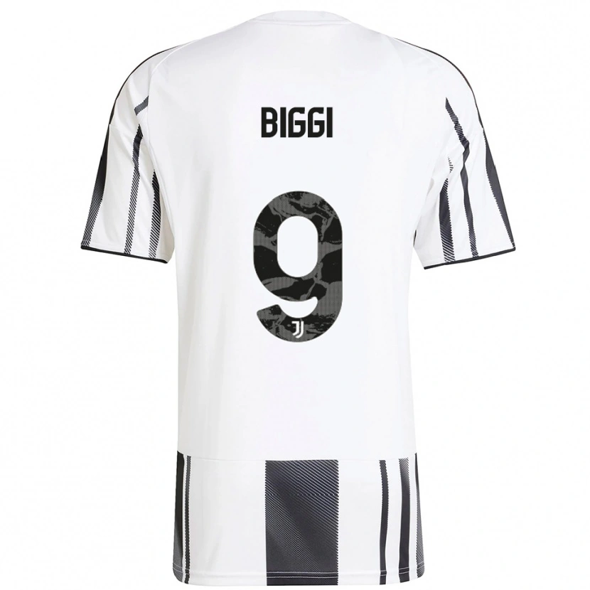 Danxen Uomo Maglia Silvano Biggi #9 Bianco Nero Kit Gara Home 2025/26 Maglietta