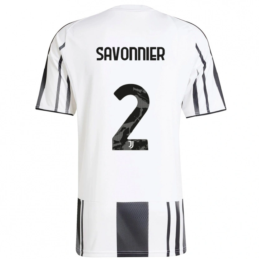 Danxen Uomo Maglia Nelson Savonnier #2 Bianco Nero Kit Gara Home 2025/26 Maglietta