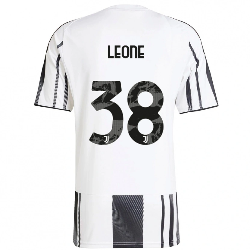 Danxen Uomo Maglia Francesco Leone #38 Bianco Nero Kit Gara Home 2025/26 Maglietta