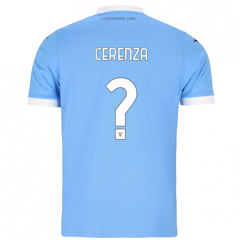 Danxen Uomo Maglia Francesco Cerenza #0 Azzurro Bianco Kit Gara Home 2025/26 Maglietta