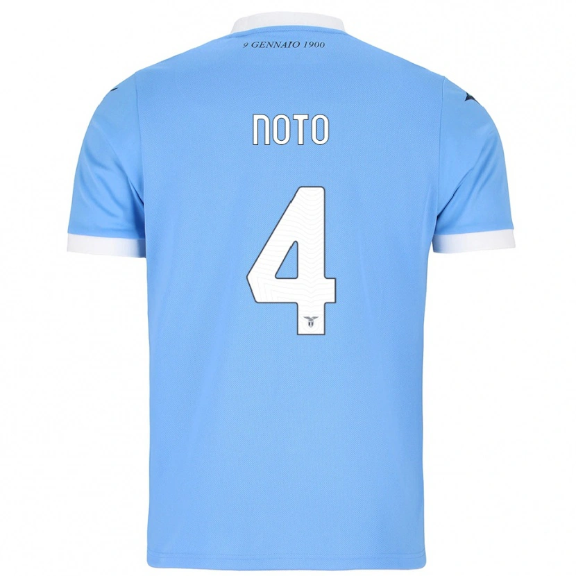 Danxen Uomo Maglia Pierpaolo Noto #4 Azzurro Bianco Kit Gara Home 2025/26 Maglietta