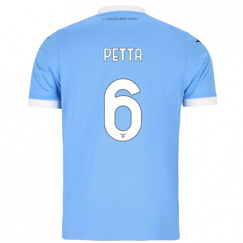 Danxen Uomo Maglia Andrea Petta #6 Azzurro Bianco Kit Gara Home 2025/26 Maglietta