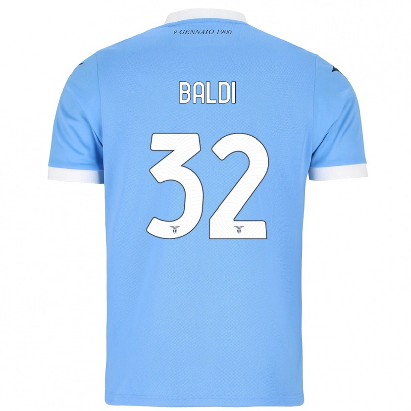 Danxen Uomo Maglia Mattia Santagostino Baldi #32 Azzurro Bianco Kit Gara Home 2025/26 Maglietta