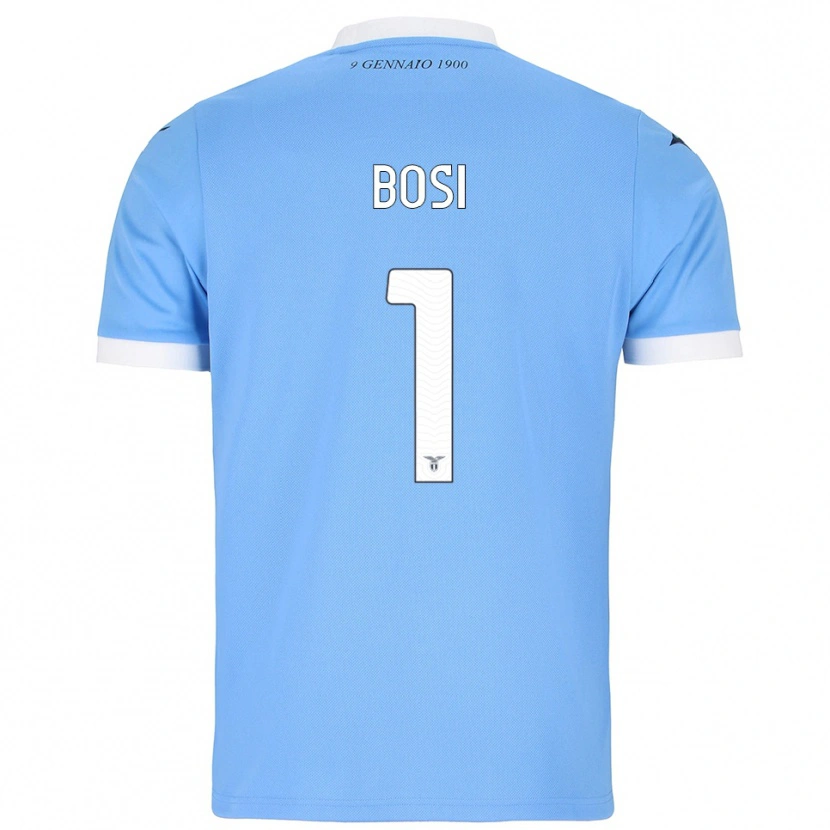 Danxen Uomo Maglia Gioele Bosi #1 Azzurro Bianco Kit Gara Home 2025/26 Maglietta