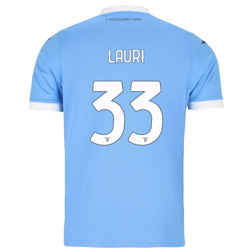 Danxen Uomo Maglia Giacomo Lauri #33 Azzurro Bianco Kit Gara Home 2025/26 Maglietta