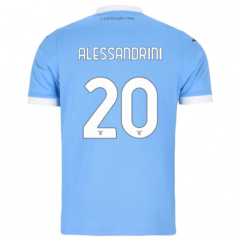 Danxen Uomo Maglia Fabrizio Alessandrini #20 Azzurro Bianco Kit Gara Home 2025/26 Maglietta