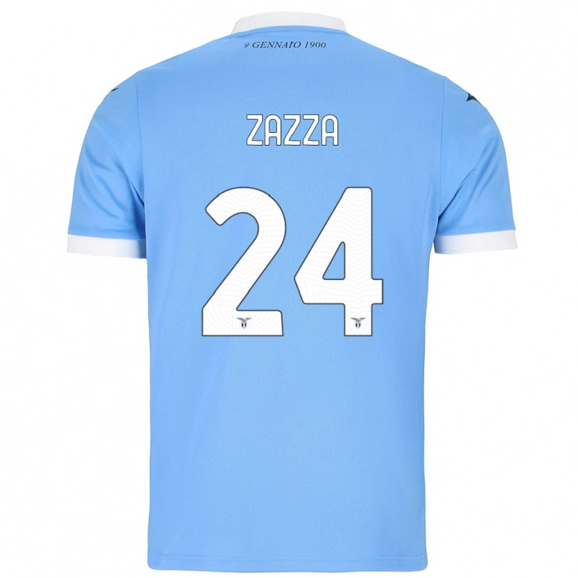 Danxen Uomo Maglia Matteo Zazza #24 Azzurro Bianco Kit Gara Home 2025/26 Maglietta