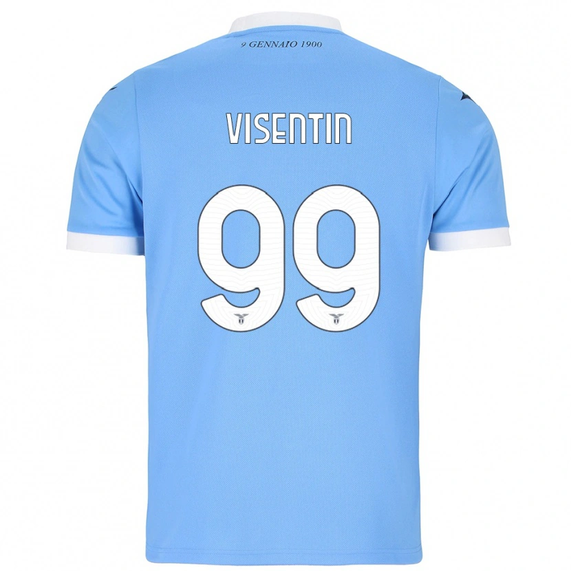 Danxen Uomo Maglia Noemi Visentin #99 Azzurro Bianco Kit Gara Home 2025/26 Maglietta