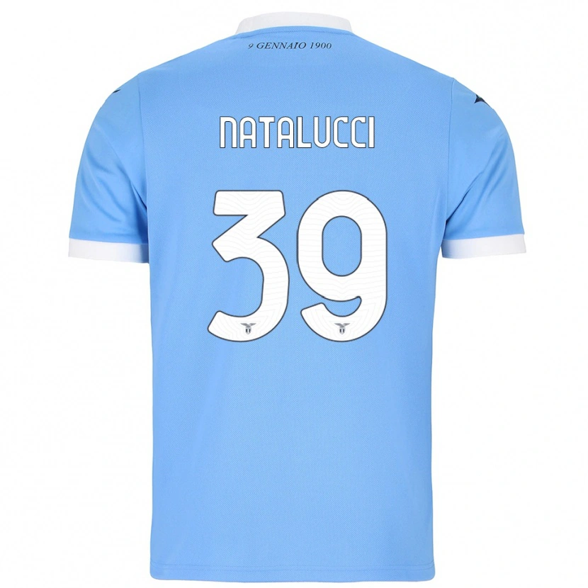 Danxen Uomo Maglia Serena Natalucci #39 Azzurro Bianco Kit Gara Home 2025/26 Maglietta