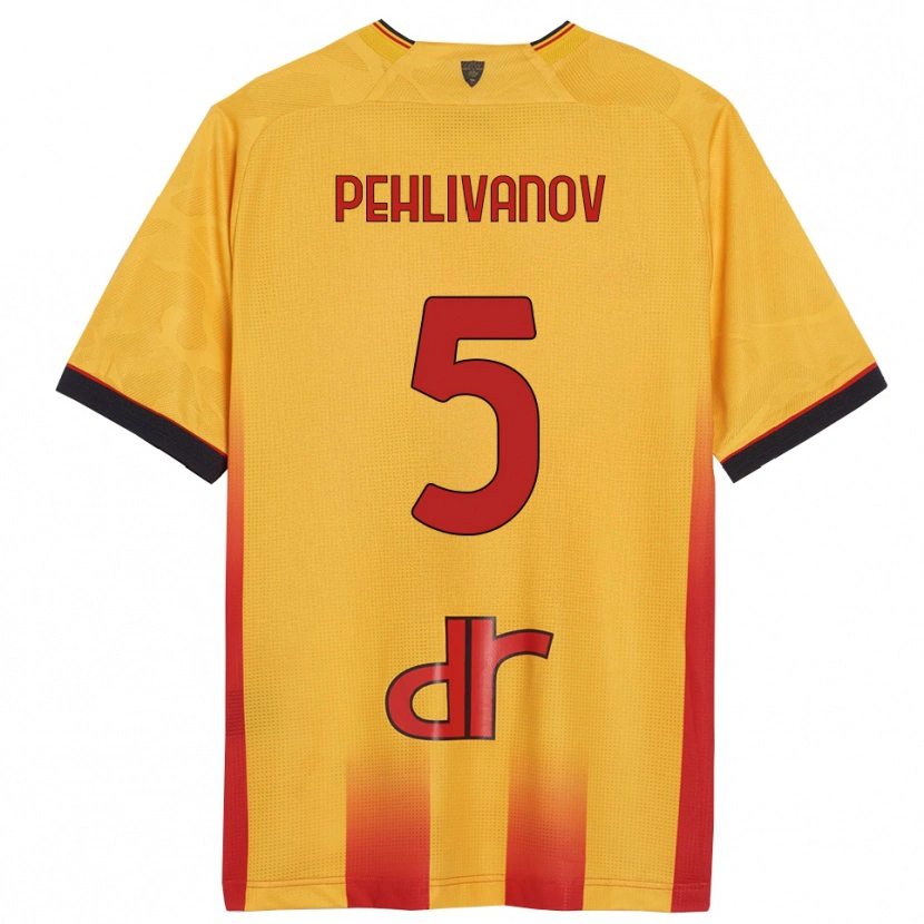 Danxen Uomo Maglia Cristian Pehlivanov #5 Giallo Arancione Kit Gara Home 2025/26 Maglietta