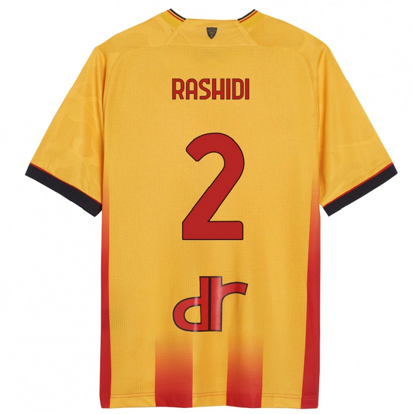 Danxen Uomo Maglia William Rashidi #2 Giallo Arancione Kit Gara Home 2025/26 Maglietta