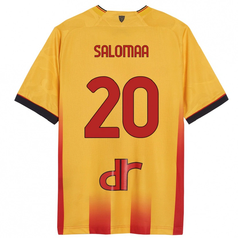 Danxen Uomo Maglia Henri Salomaa #20 Giallo Arancione Kit Gara Home 2025/26 Maglietta