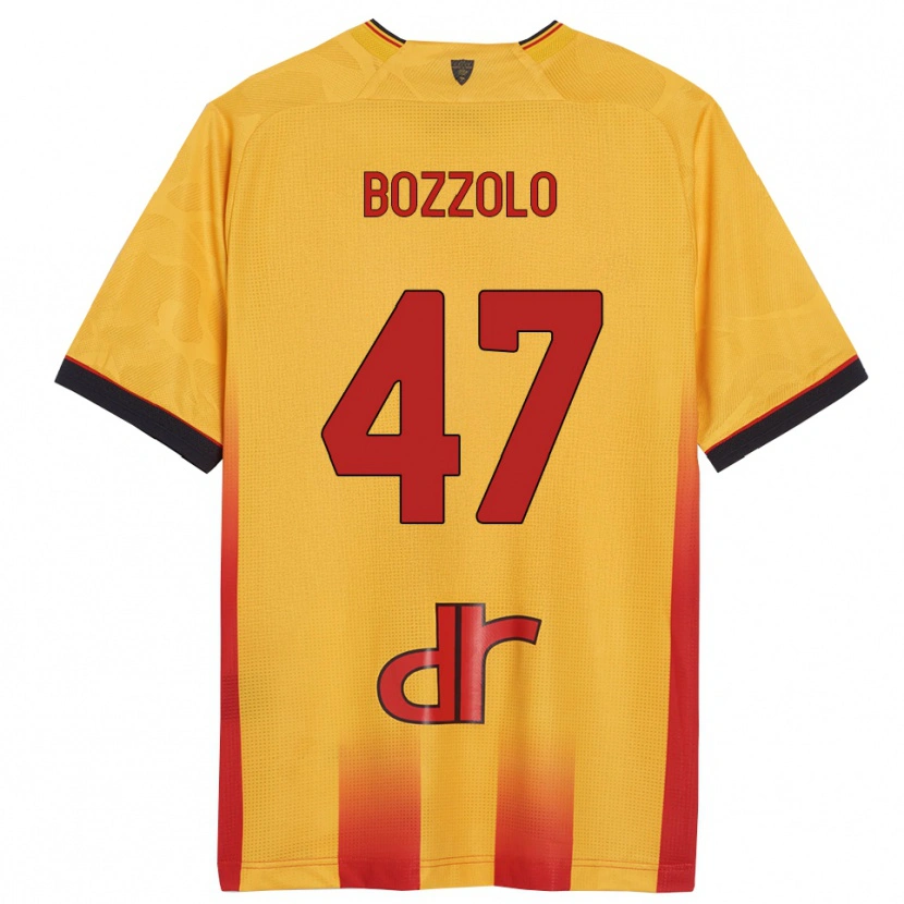 Danxen Uomo Maglia Alessandro Bozzolo #47 Giallo Arancione Kit Gara Home 2025/26 Maglietta