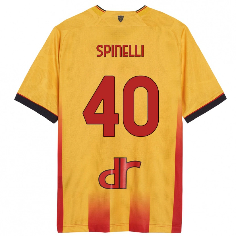 Danxen Uomo Maglia Nicolò Spinelli #40 Giallo Arancione Kit Gara Home 2025/26 Maglietta