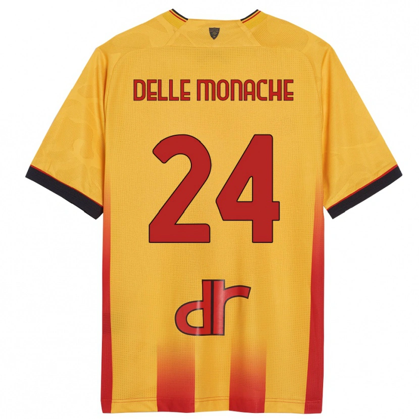 Danxen Uomo Maglia Marco Delle Monache #24 Giallo Arancione Kit Gara Home 2025/26 Maglietta