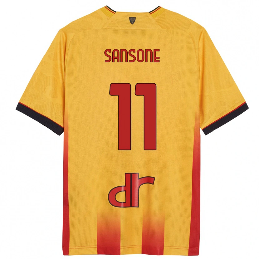 Danxen Uomo Maglia Nicola Sansone #11 Giallo Arancione Kit Gara Home 2025/26 Maglietta