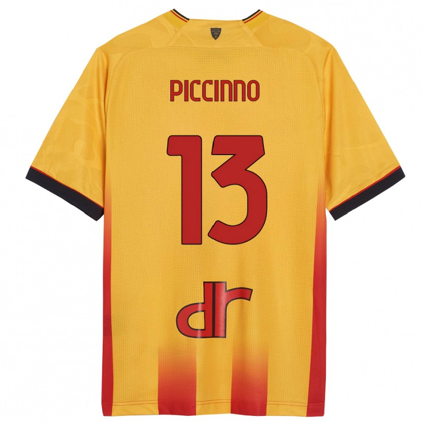 Danxen Uomo Maglia Daniele Piccinno #13 Giallo Arancione Kit Gara Home 2025/26 Maglietta