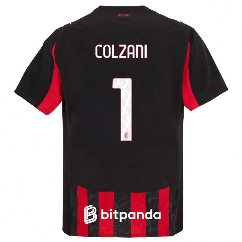 Danxen Uomo Maglia Edoardo Colzani #1 Rosso Nero Kit Gara Home 2025/26 Maglietta
