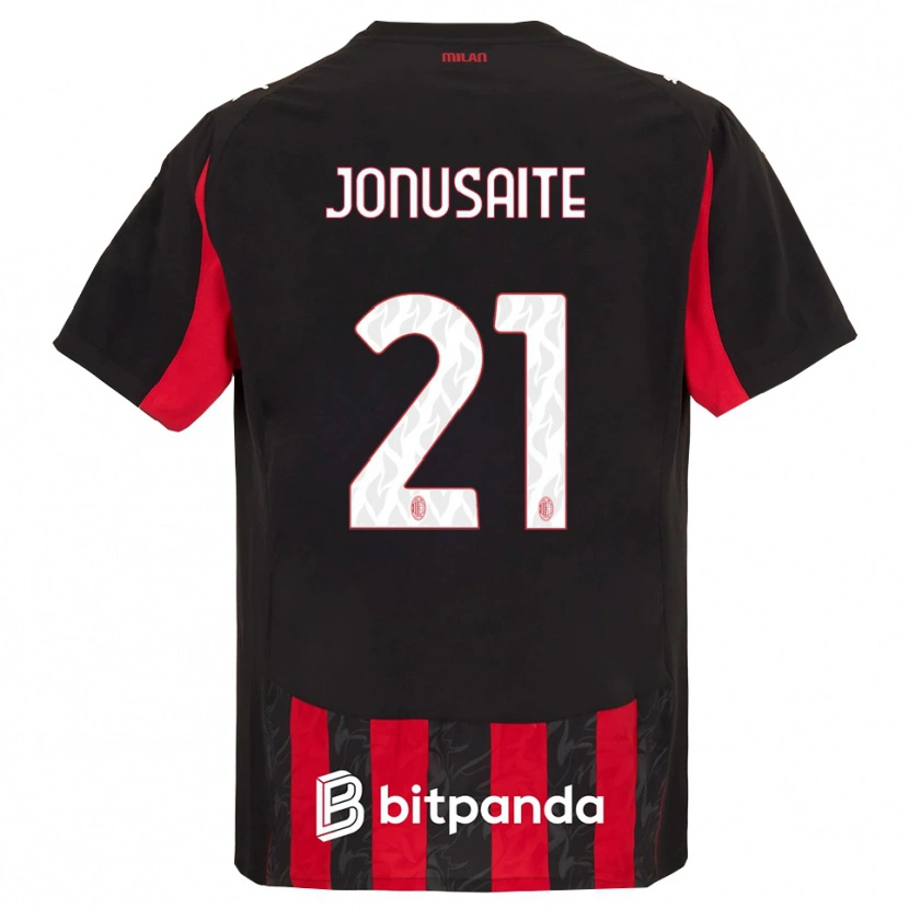 Danxen Uomo Maglia Rimante Jonusaite #21 Rosso Nero Kit Gara Home 2025/26 Maglietta