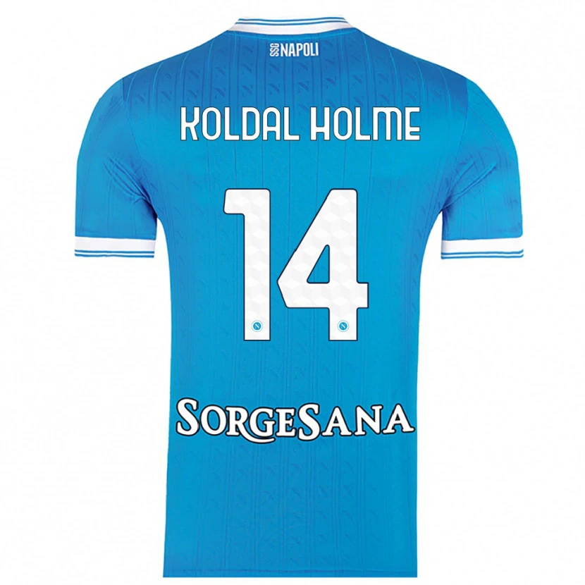 Danxen Uomo Maglia Madelen Koldal Holme #14 Azzurro Bianco Kit Gara Home 2025/26 Maglietta