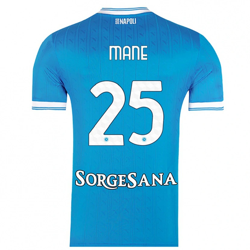 Danxen Uomo Maglia Balla Mousa Mane #25 Azzurro Bianco Kit Gara Home 2025/26 Maglietta