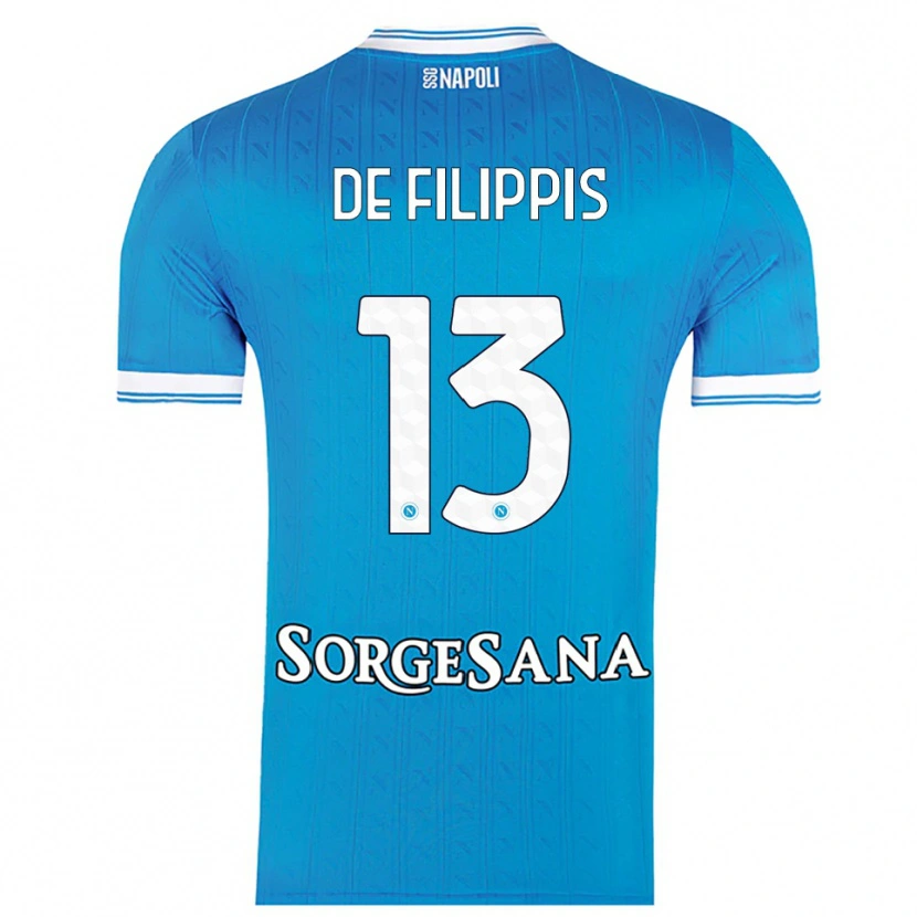 Danxen Uomo Maglia Antonio De Filippis #13 Azzurro Bianco Kit Gara Home 2025/26 Maglietta