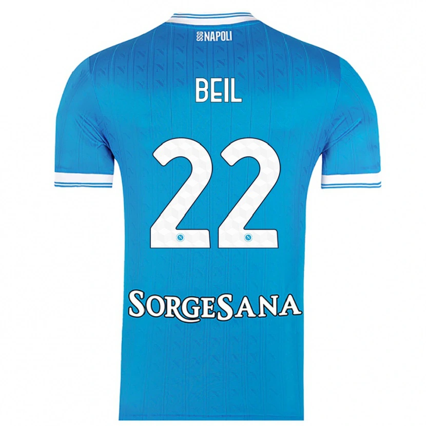 Danxen Uomo Maglia Vivien Beil #22 Azzurro Bianco Kit Gara Home 2025/26 Maglietta