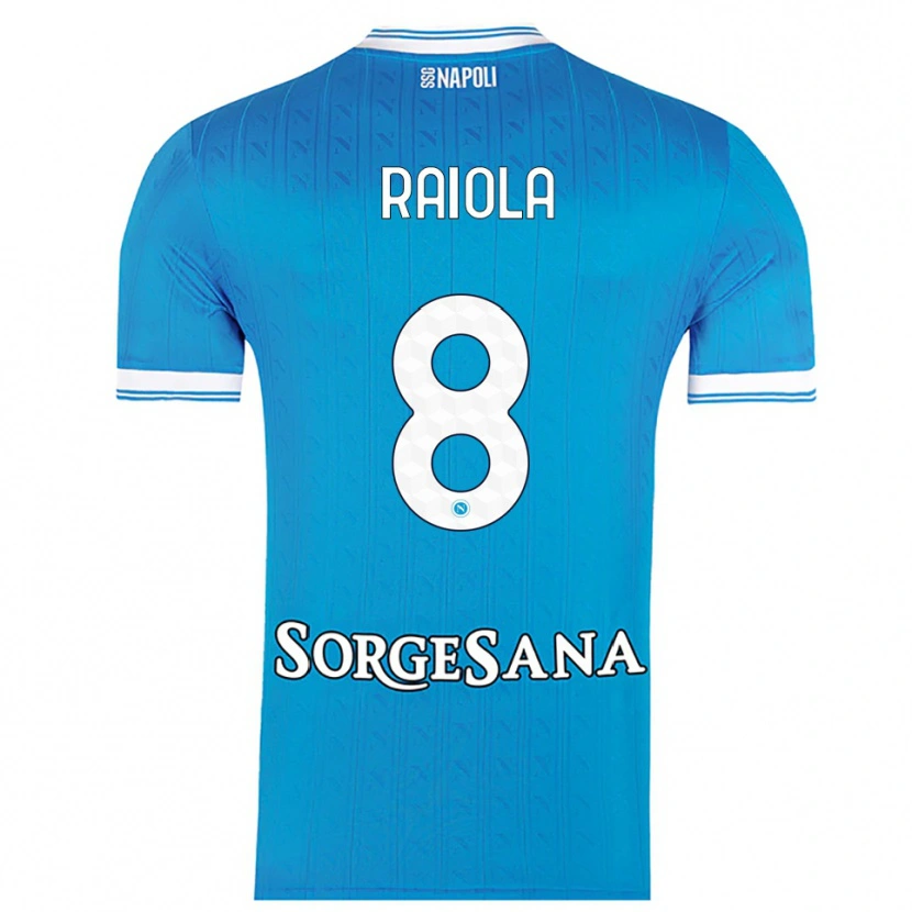 Danxen Uomo Maglia Arturo Raiola #8 Azzurro Bianco Kit Gara Home 2025/26 Maglietta