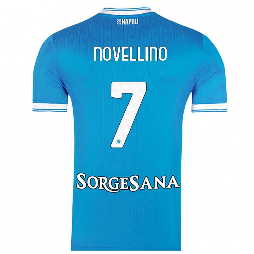 Danxen Uomo Maglia Debora Novellino #7 Azzurro Bianco Kit Gara Home 2025/26 Maglietta
