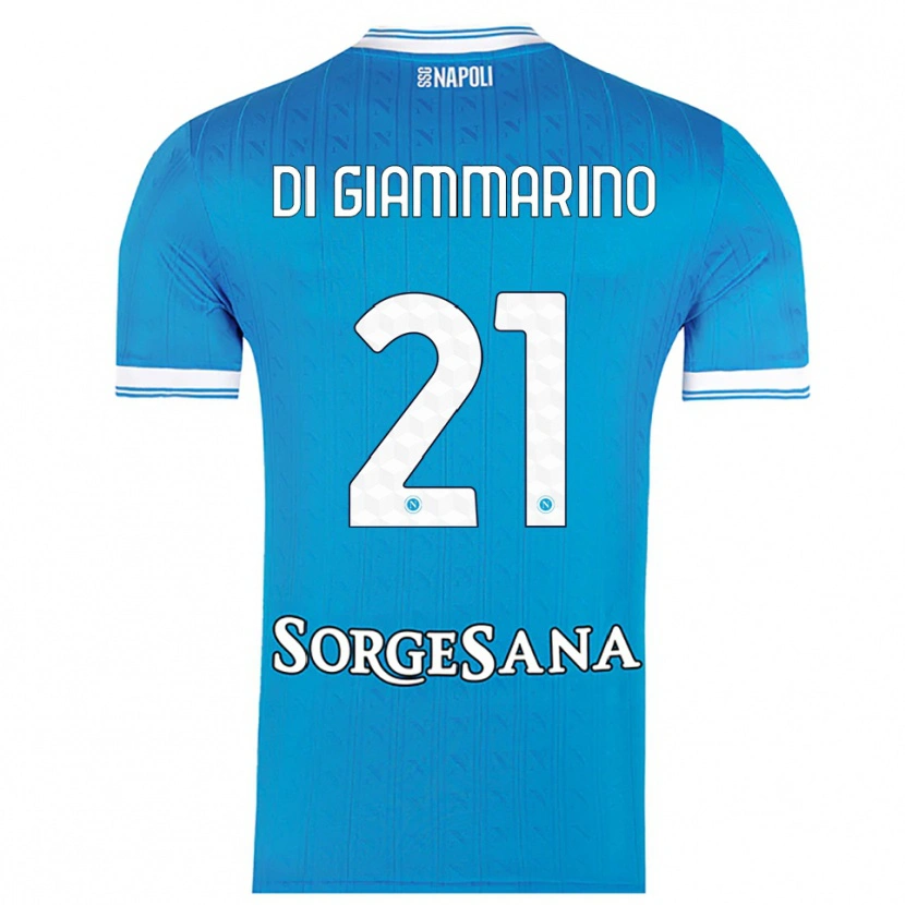 Danxen Uomo Maglia Virginia Di Giammarino #21 Azzurro Bianco Kit Gara Home 2025/26 Maglietta