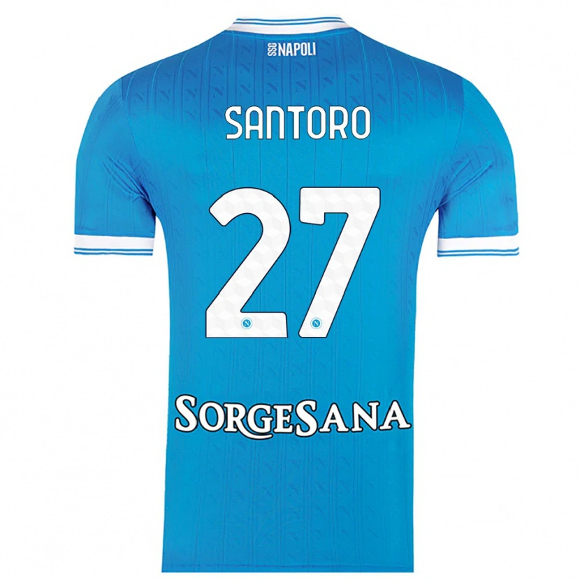 Danxen Uomo Maglia Erika Santoro #27 Azzurro Bianco Kit Gara Home 2025/26 Maglietta