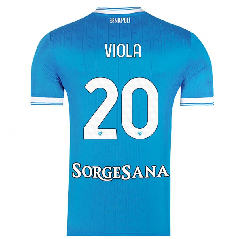 Danxen Uomo Maglia Nicola Viola #20 Azzurro Bianco Kit Gara Home 2025/26 Maglietta