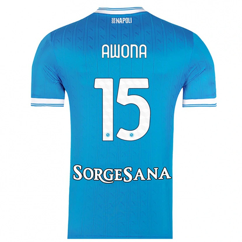 Danxen Uomo Maglia Aurelle Awona #15 Azzurro Bianco Kit Gara Home 2025/26 Maglietta