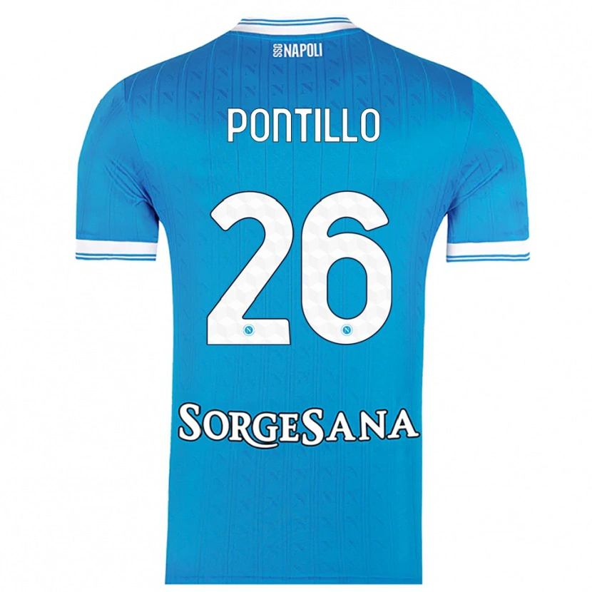 Danxen Uomo Maglia Pasquale Pontillo #26 Azzurro Bianco Kit Gara Home 2025/26 Maglietta