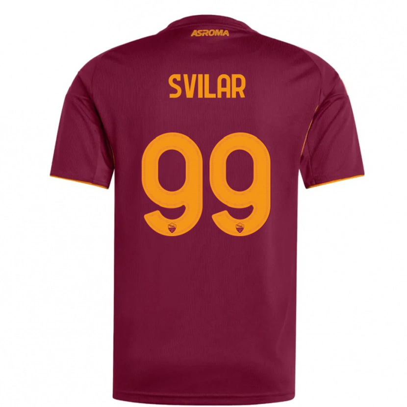 Danxen Uomo Maglia Mile Svilar #99 Bordeaux Arancione Kit Gara Home 2025/26 Maglietta