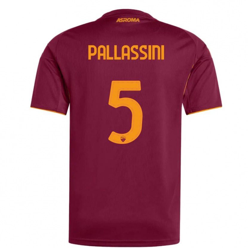 Danxen Uomo Maglia Luca Pallassini #5 Bordeaux Arancione Kit Gara Home 2025/26 Maglietta
