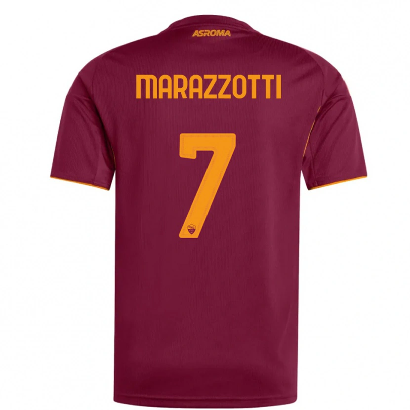 Danxen Uomo Maglia Fabrizio Marazzotti #7 Bordeaux Arancione Kit Gara Home 2025/26 Maglietta