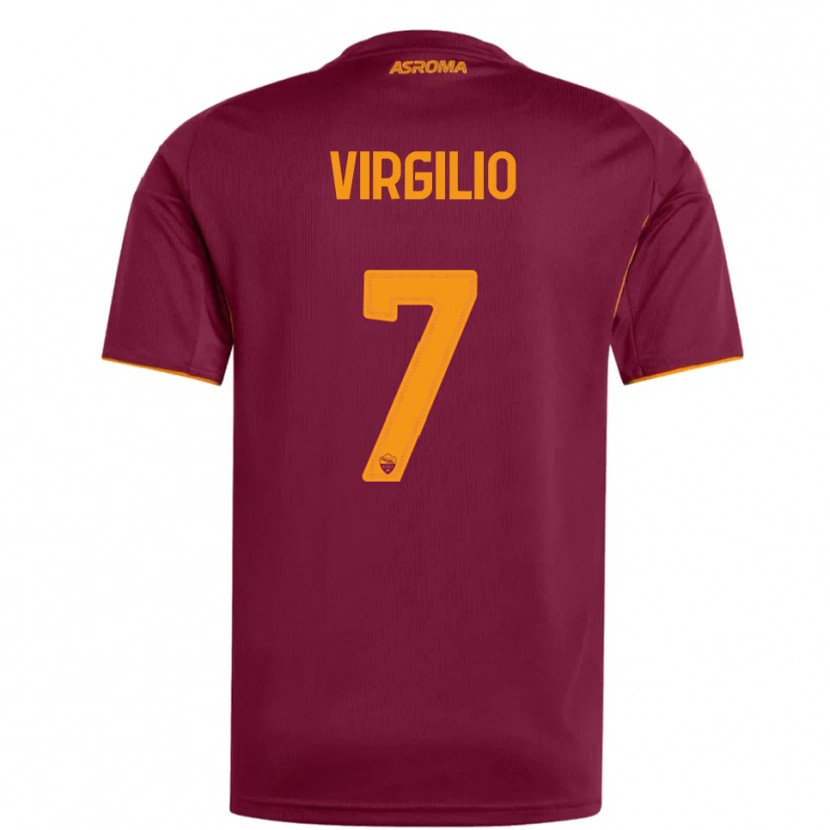 Danxen Uomo Maglia Cristian Virgilio #7 Bordeaux Arancione Kit Gara Home 2025/26 Maglietta