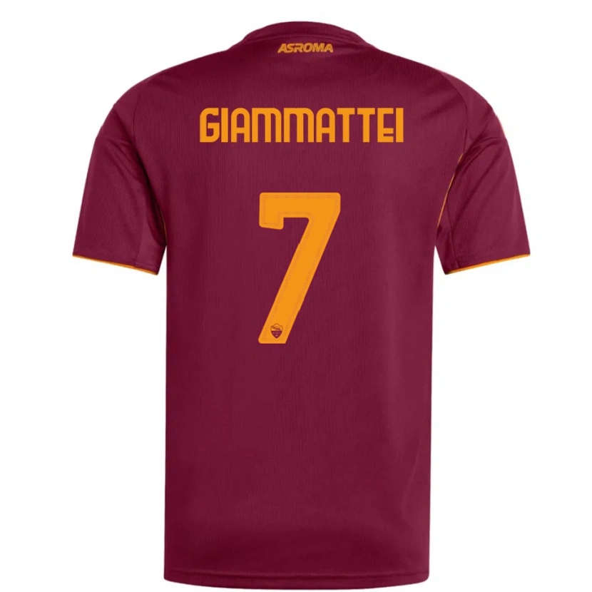 Danxen Uomo Maglia Gioele Giammattei #7 Bordeaux Arancione Kit Gara Home 2025/26 Maglietta