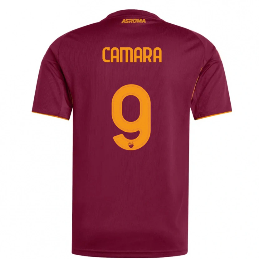 Danxen Uomo Maglia Mandjou Camara #9 Bordeaux Arancione Kit Gara Home 2025/26 Maglietta