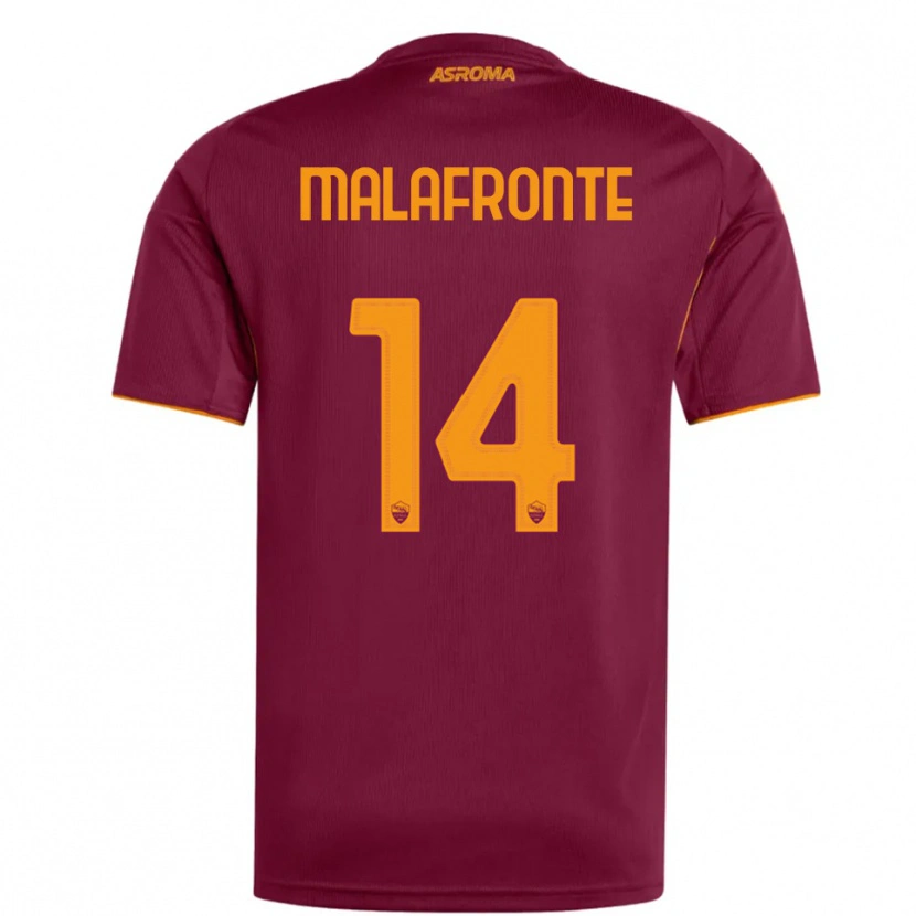 Danxen Uomo Maglia Matteo Malafronte #14 Bordeaux Arancione Kit Gara Home 2025/26 Maglietta