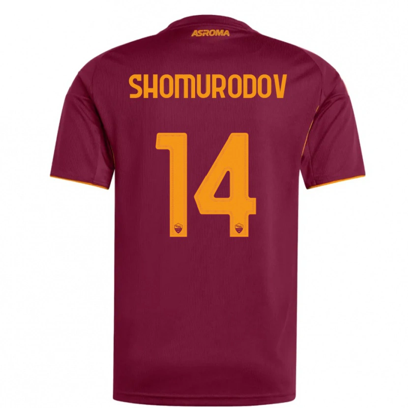 Danxen Uomo Maglia Eldor Shomurodov #14 Bordeaux Arancione Kit Gara Home 2025/26 Maglietta