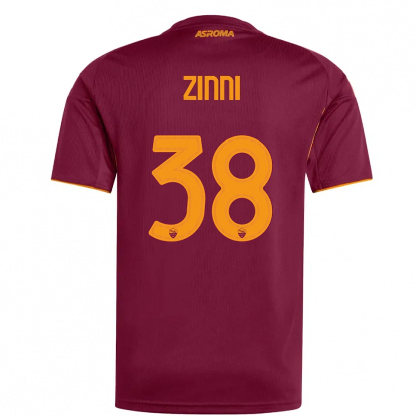 Danxen Uomo Maglia Raul Zinni #38 Bordeaux Arancione Kit Gara Home 2025/26 Maglietta