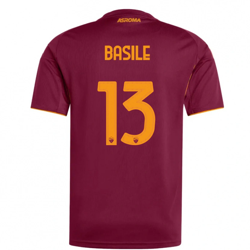 Danxen Uomo Maglia Filippo Basile #13 Bordeaux Arancione Kit Gara Home 2025/26 Maglietta