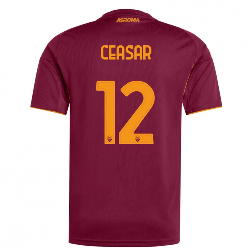 Danxen Uomo Maglia Camelia Ceasar #12 Bordeaux Arancione Kit Gara Home 2025/26 Maglietta