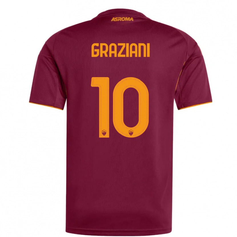 Danxen Uomo Maglia Leonardo Graziani #10 Bordeaux Arancione Kit Gara Home 2025/26 Maglietta